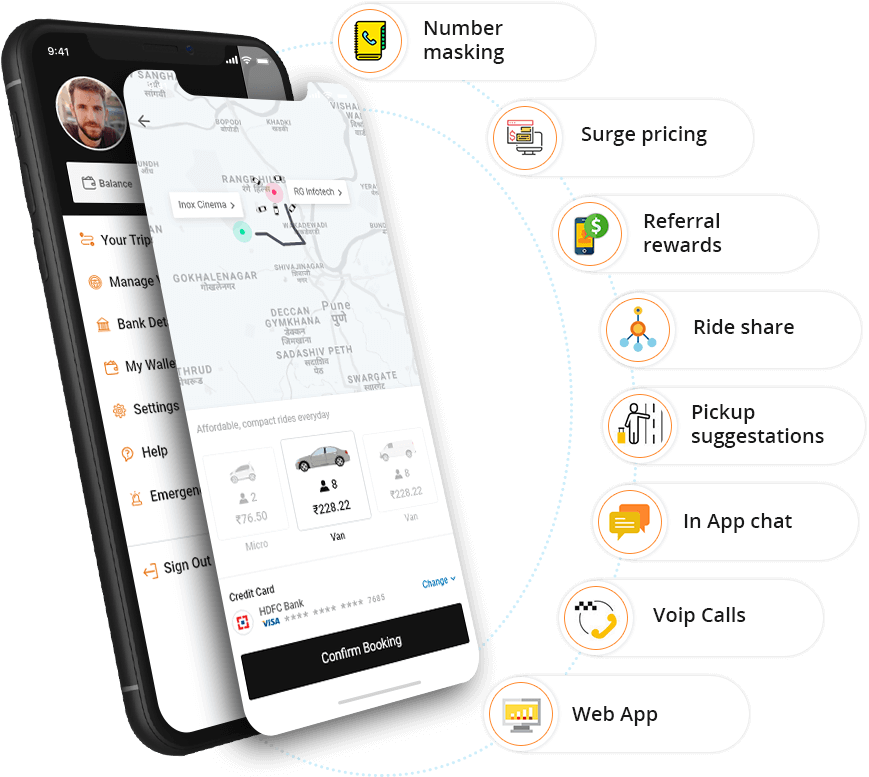 Passenger App Features - Taxi App