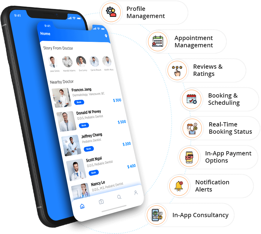 Patient App Features - Appointment Booking