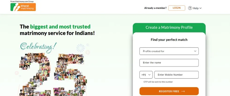 Bharat Matrimony top matrimonial sites in India