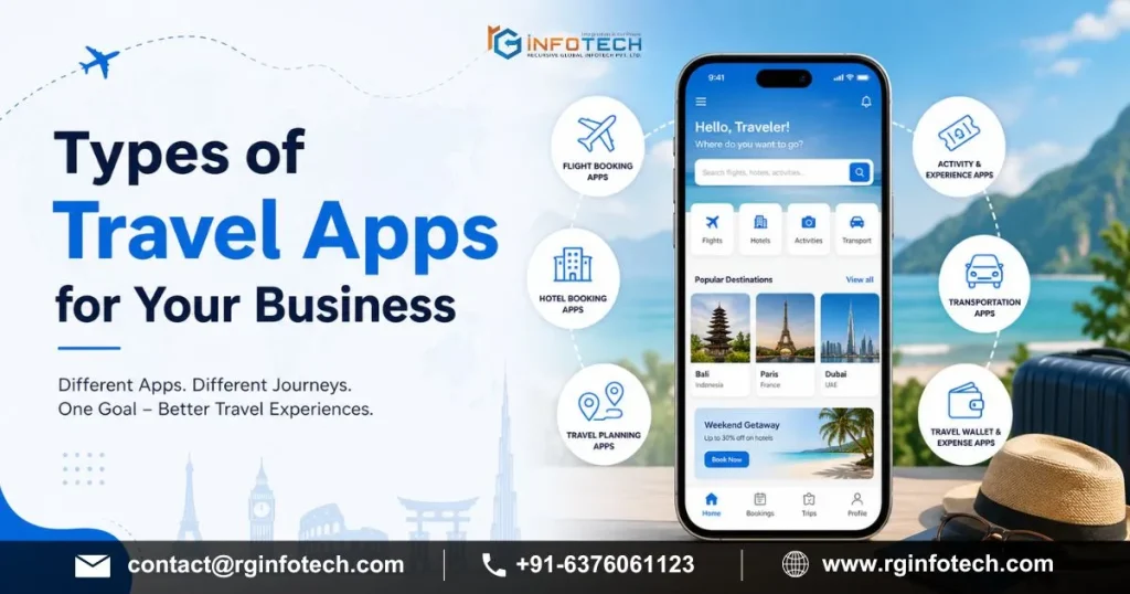 Top Types of Travel Apps for Your Business Growth