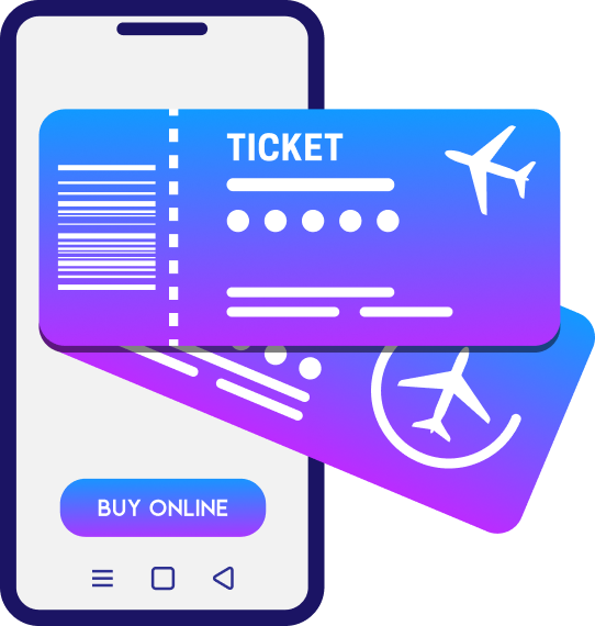 Custom Ticket booking app developed by RG Infotech in India