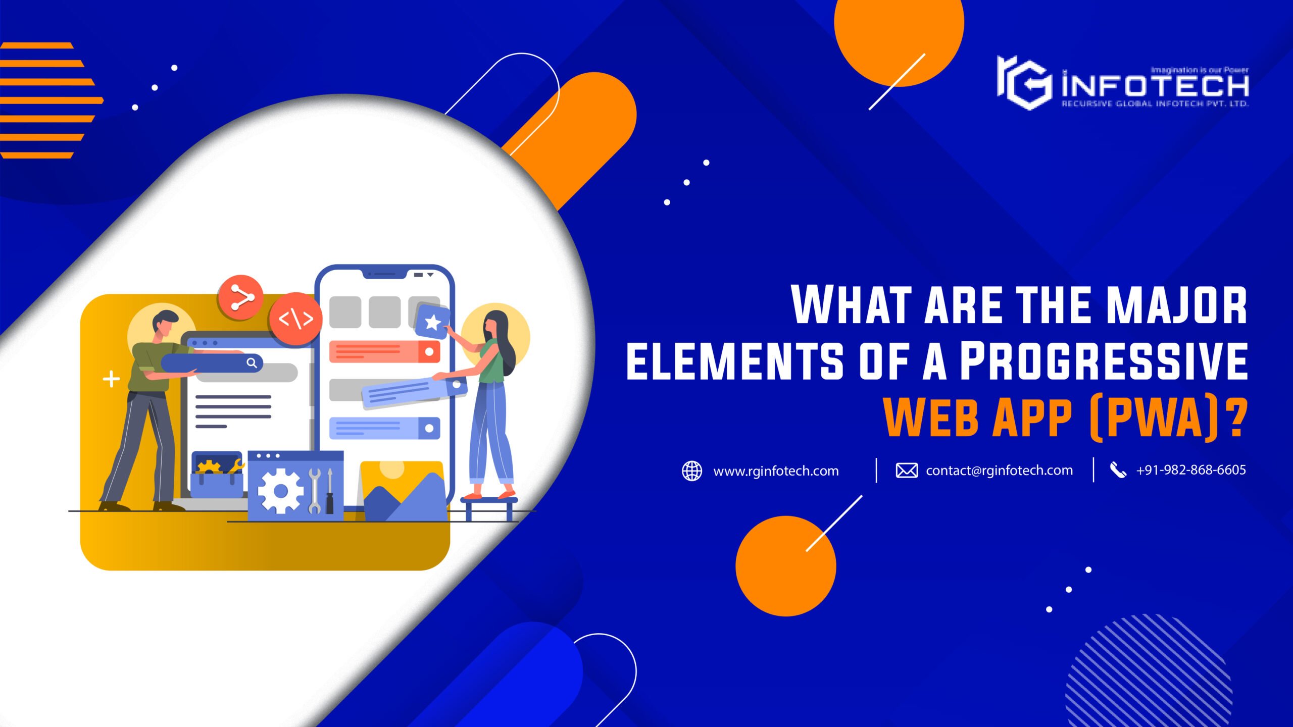 What are the major elements of a Progressive Web App (PWA)?