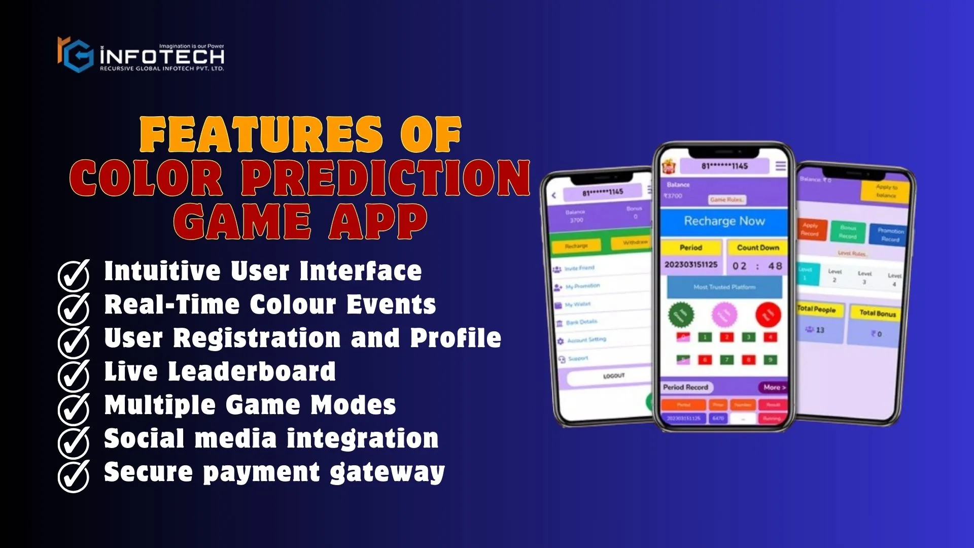 Features Of Color Prediction Game App