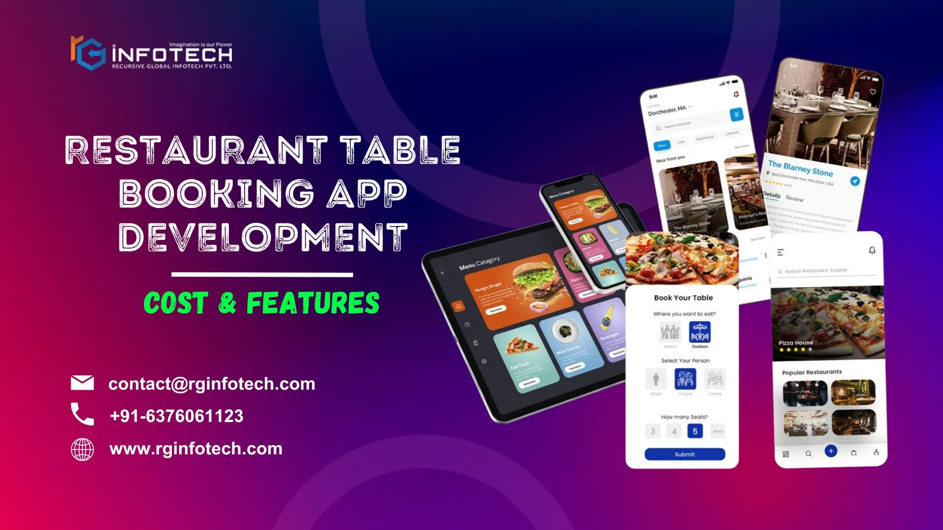 Restaurant Table Booking App Development: Cost & Feature - RG Infotech